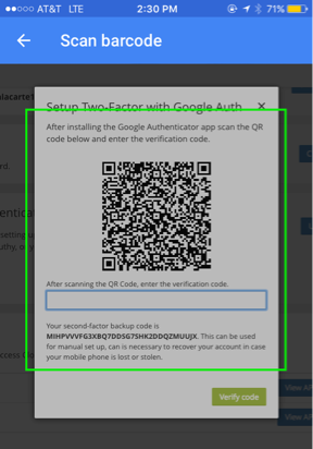 how to set up two factor authentication with google authenticator