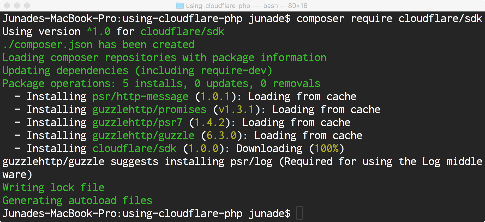 A New API Binding: cloudflare-php