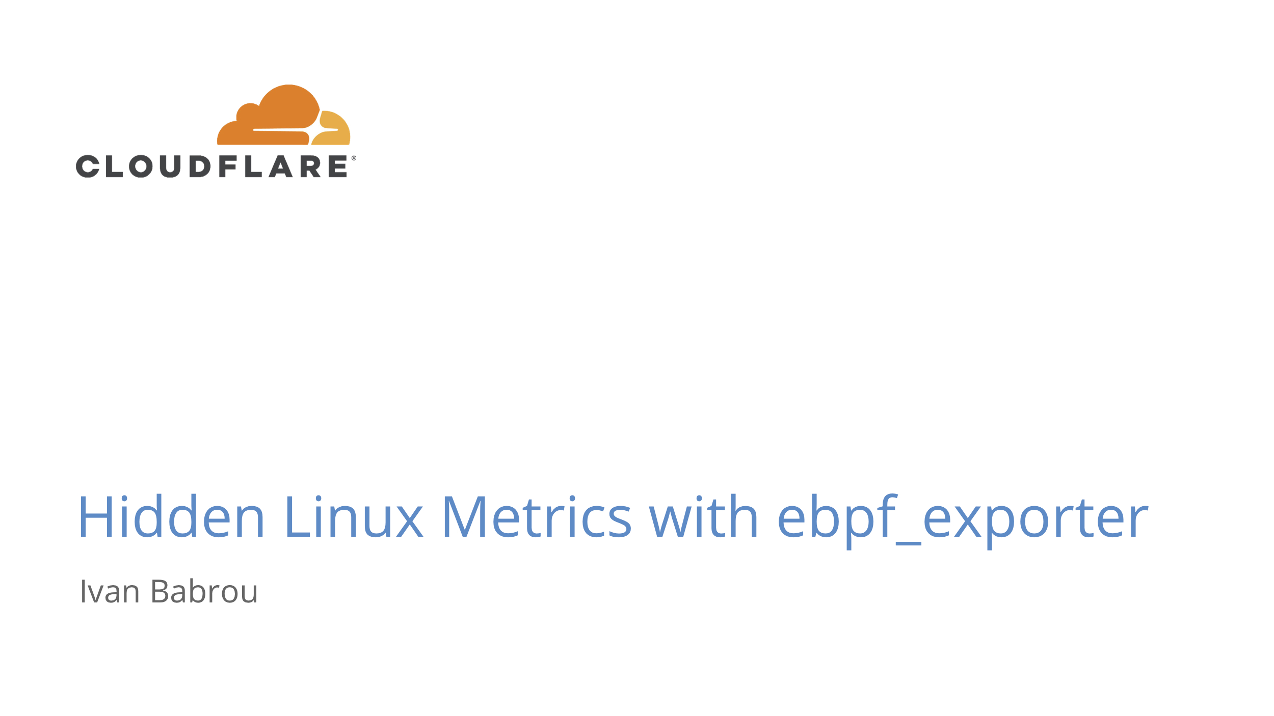 Introducing ebpf_exporter