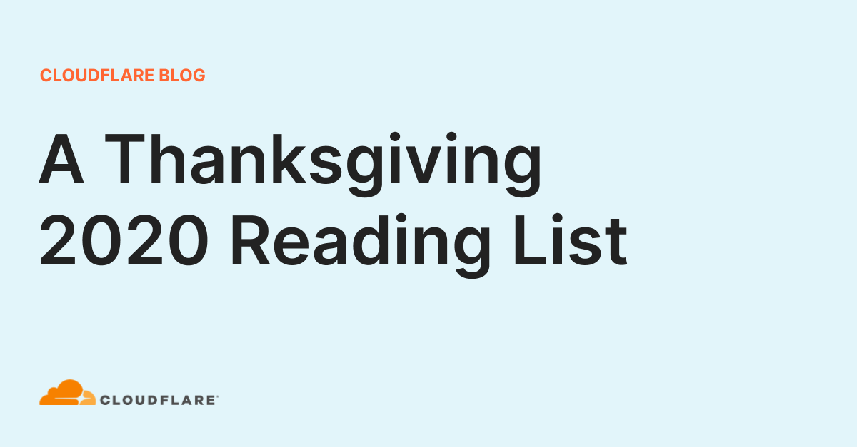 A Thanksgiving 2020 Reading List