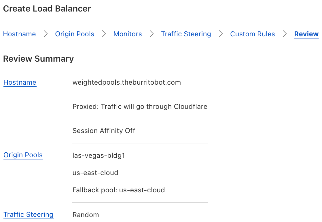 Load Balancing with Weighted Pools