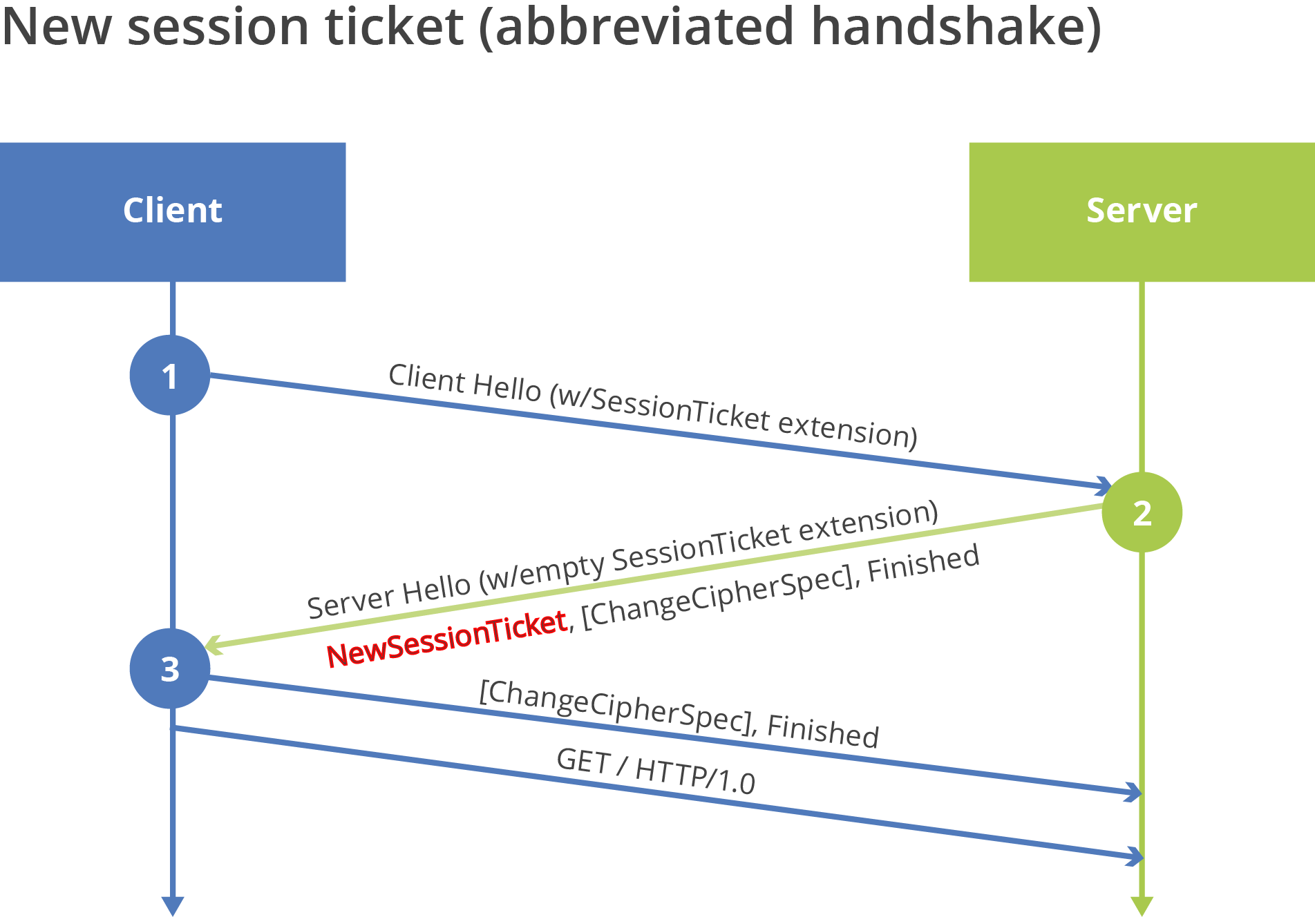 Figure 3 - Server Issuing New Session Ticket during Abbreviated Handshake