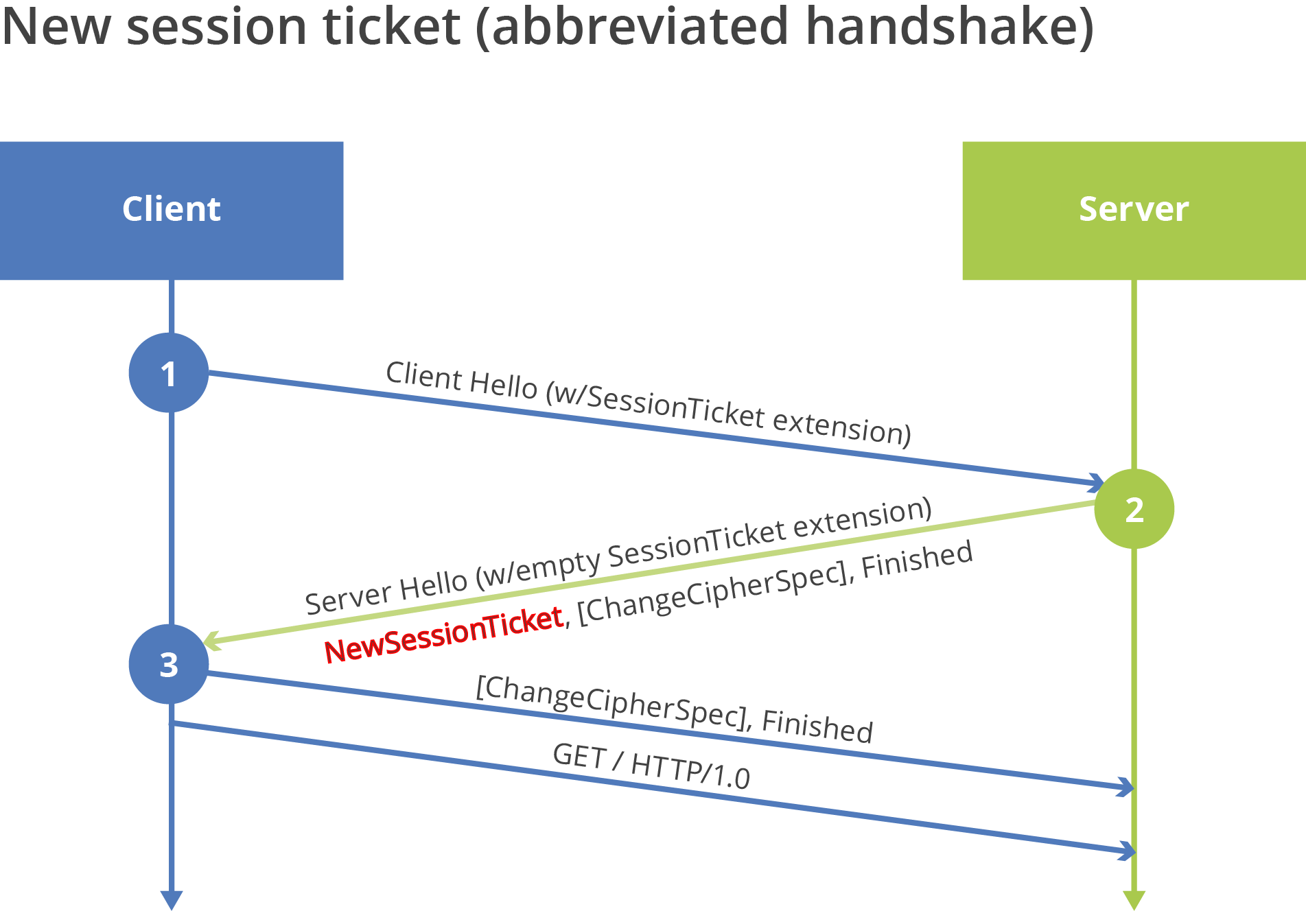 Figure 3 - Server Issuing New Session Ticket during Abbreviated Handshake