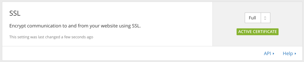 CloudFlare SSL configuration