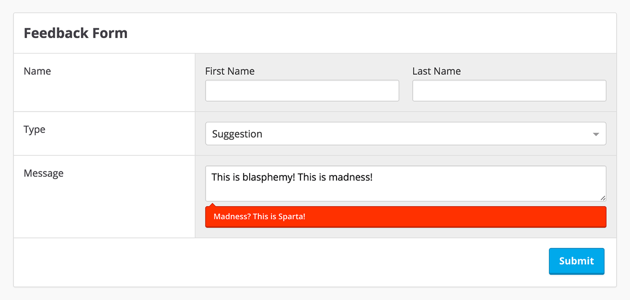 Form Builder Component example