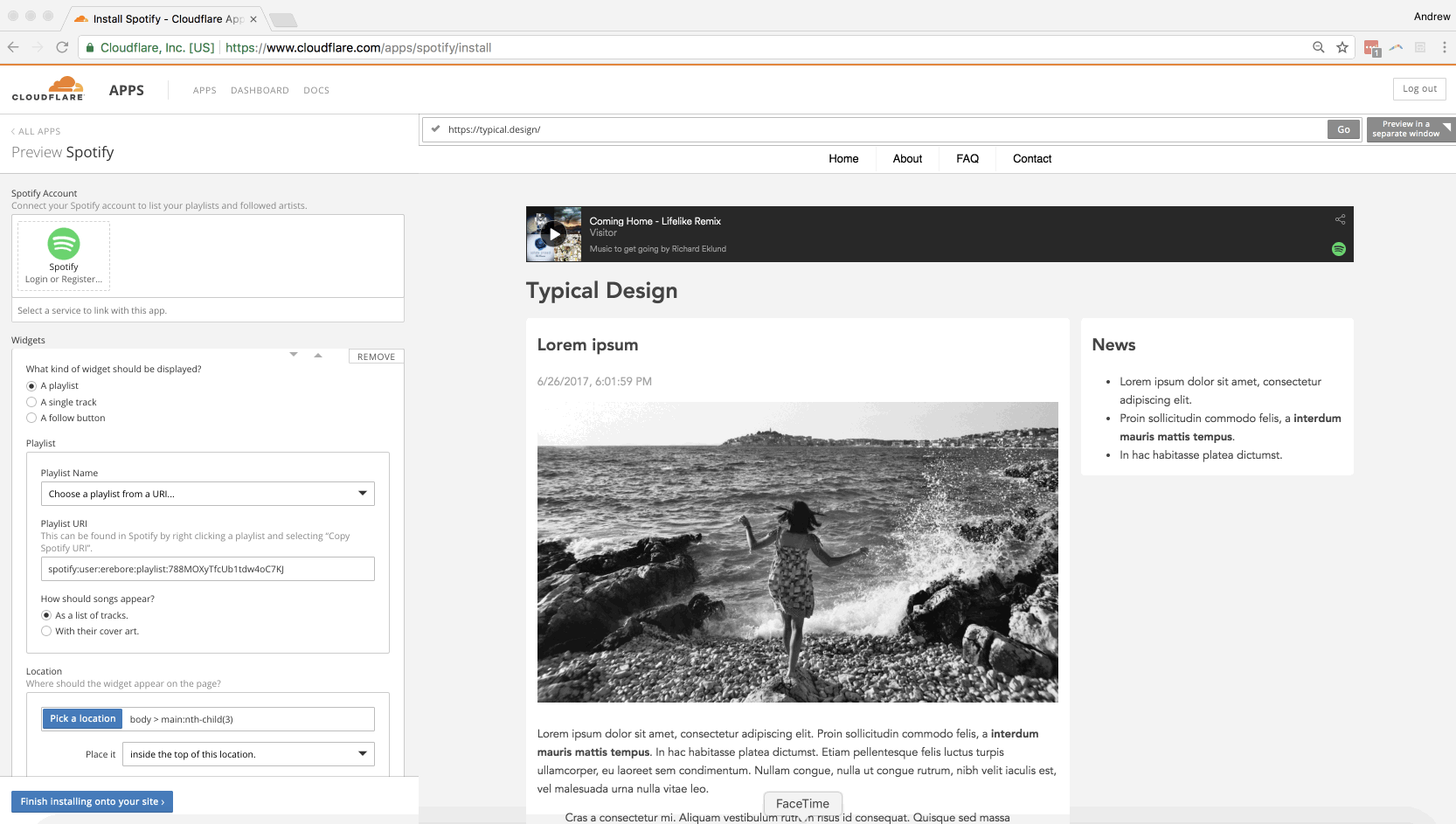 Cloudflare App creator preview
