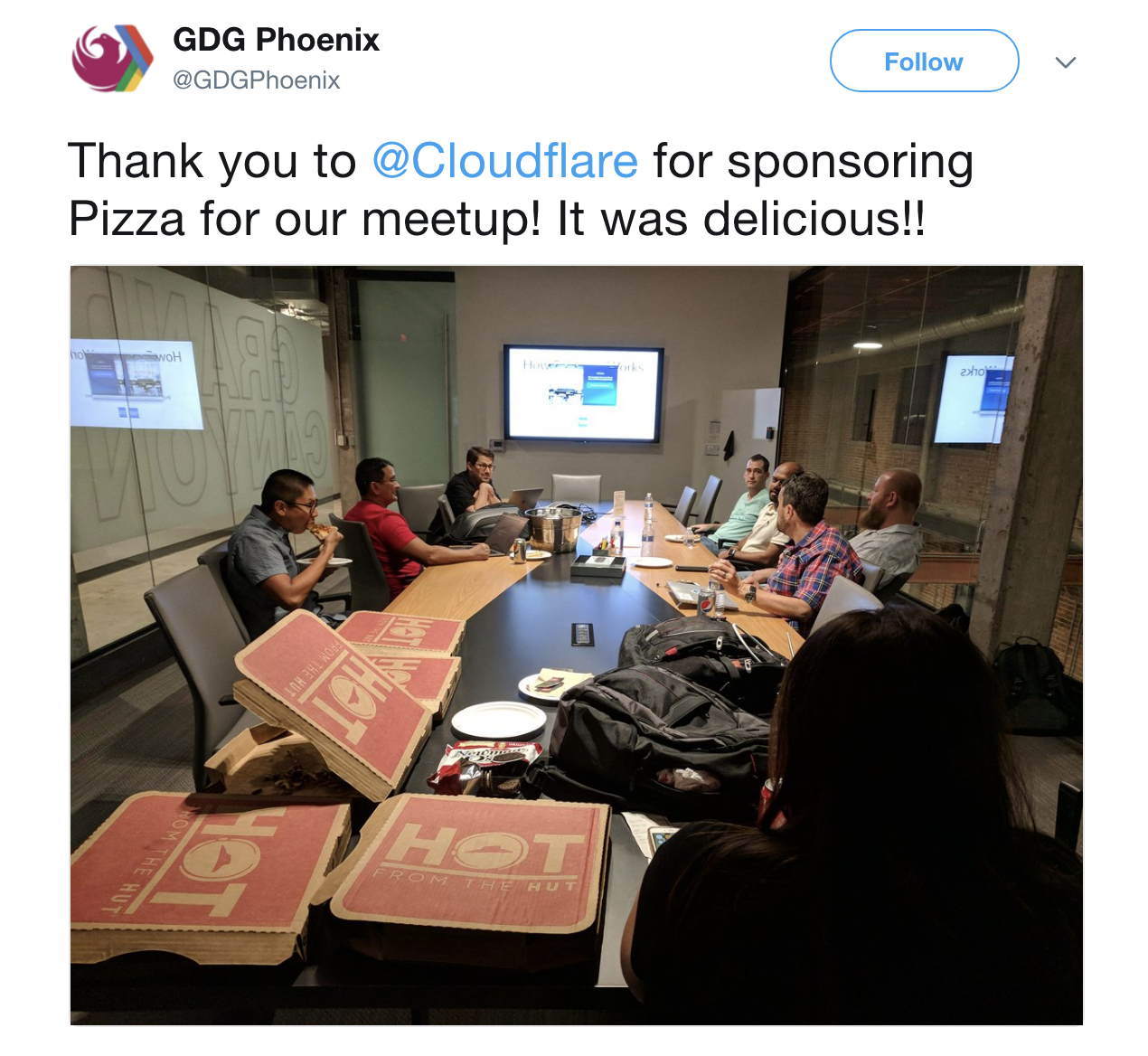 Cloudflare Wants to Buy Your Meetup Group Pizza