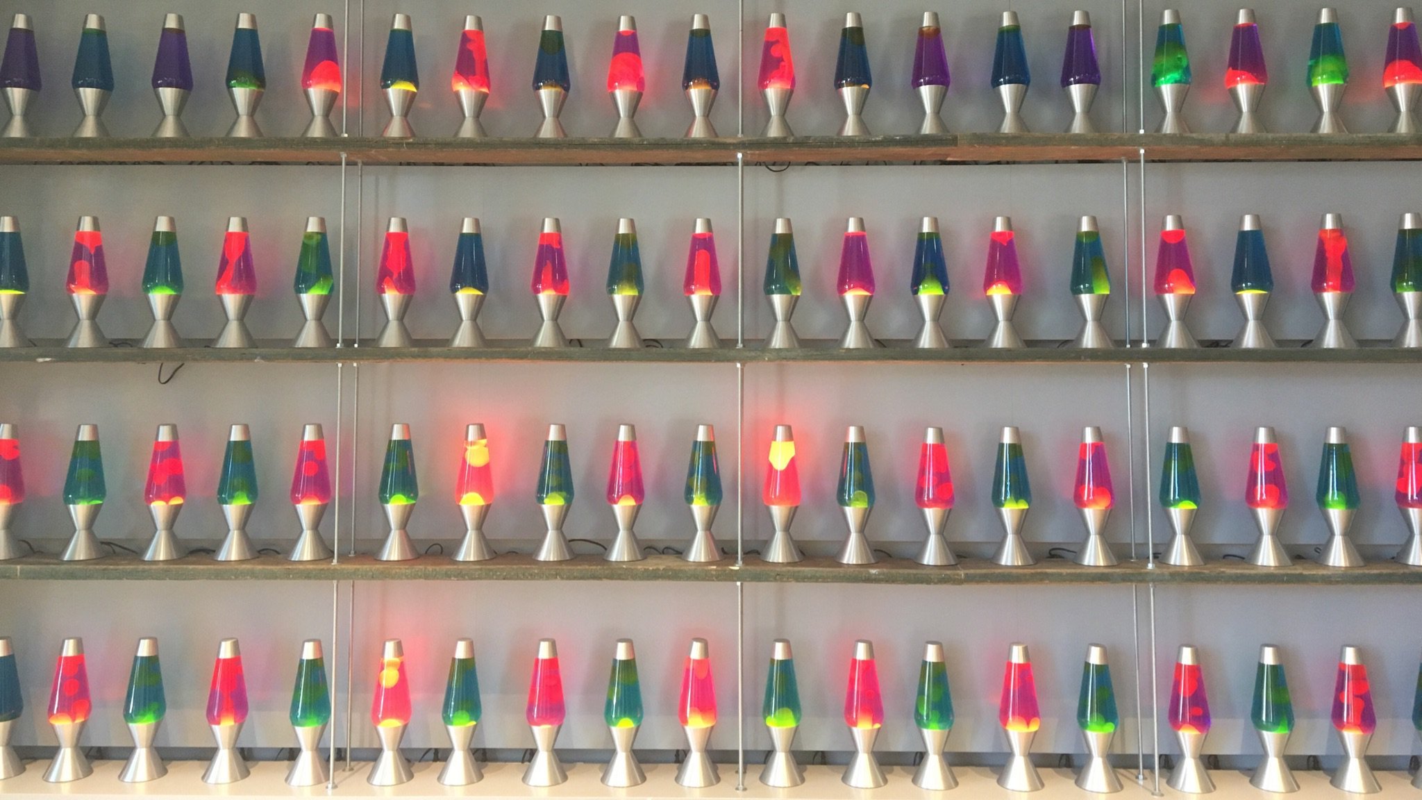 a picture of Cloudfare’s wall of lava lamps