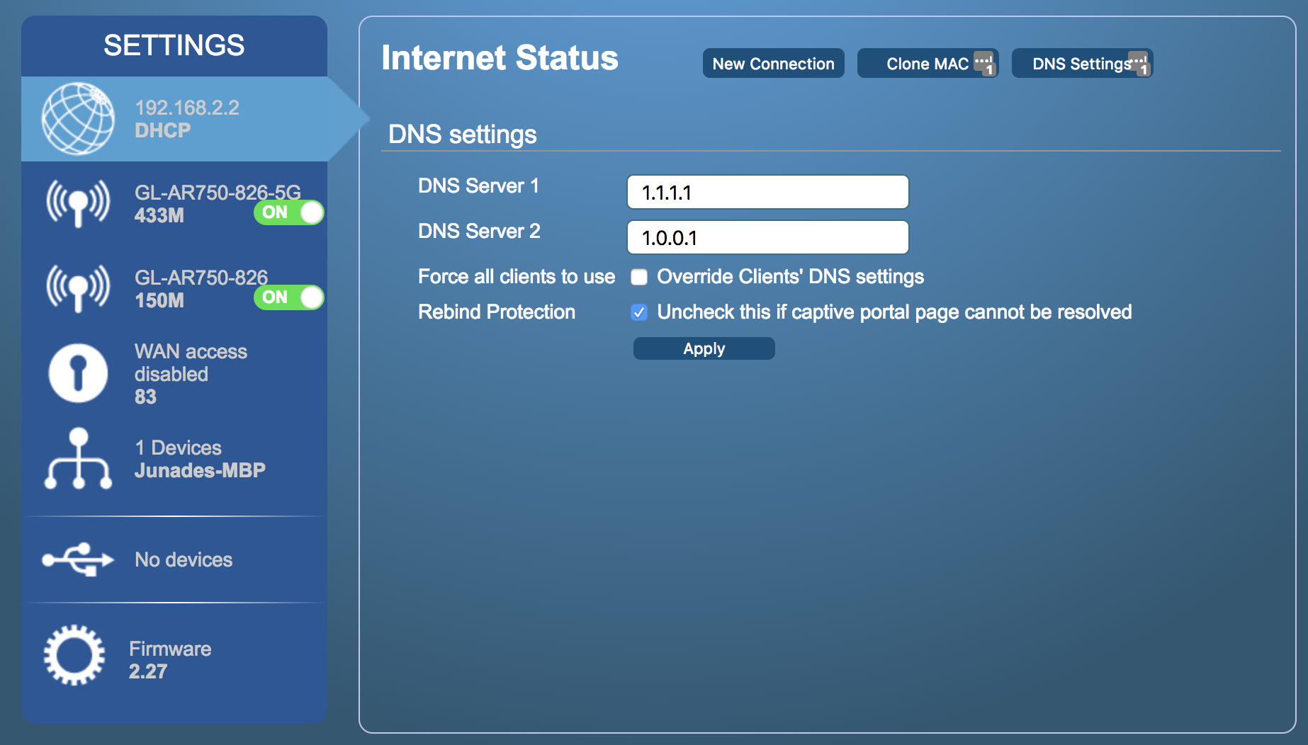 Privacy-Protecting Portable Router: Adding DNS-Over-TLS support to OpenWRT (LEDE) with Unbound