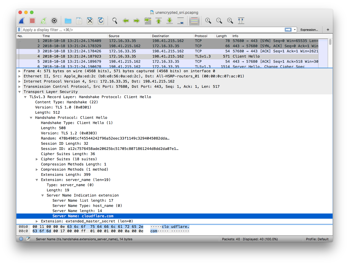 how to use wireshark to see websites visited