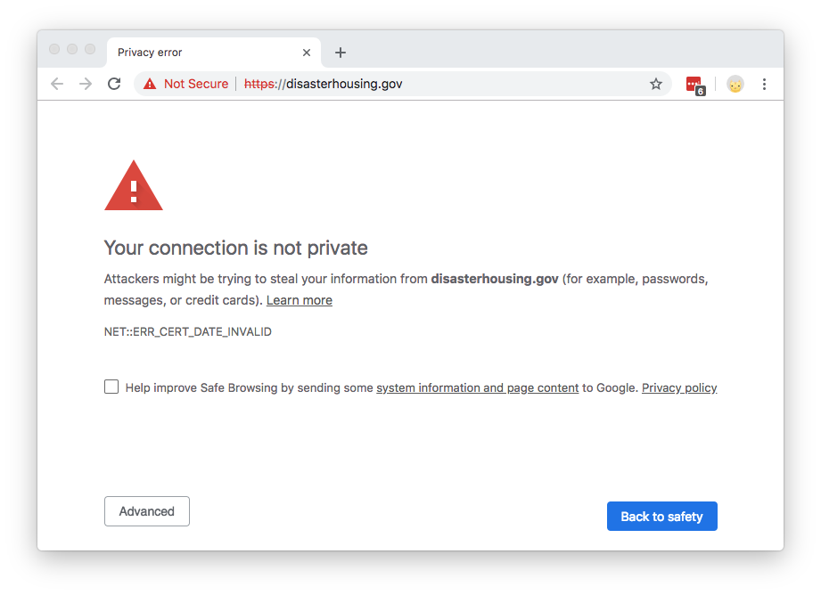 Google Certificate Expired