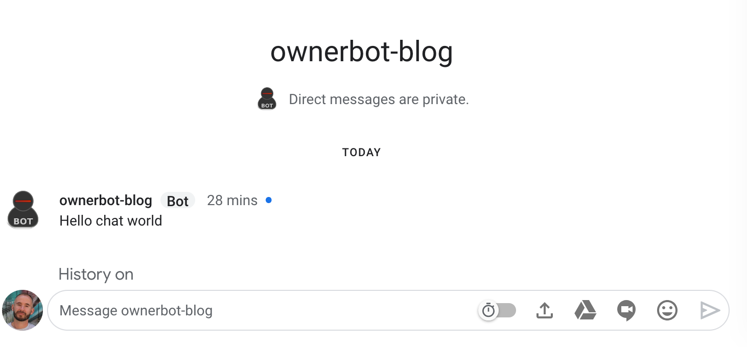 google-chatbot-hello-world-response