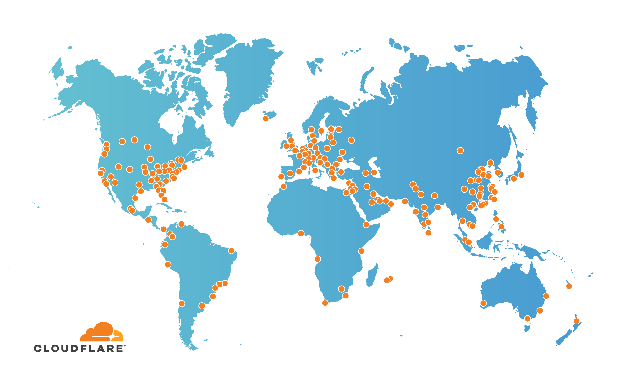 Cloudflare グローバルネットワークを193都市に拡大