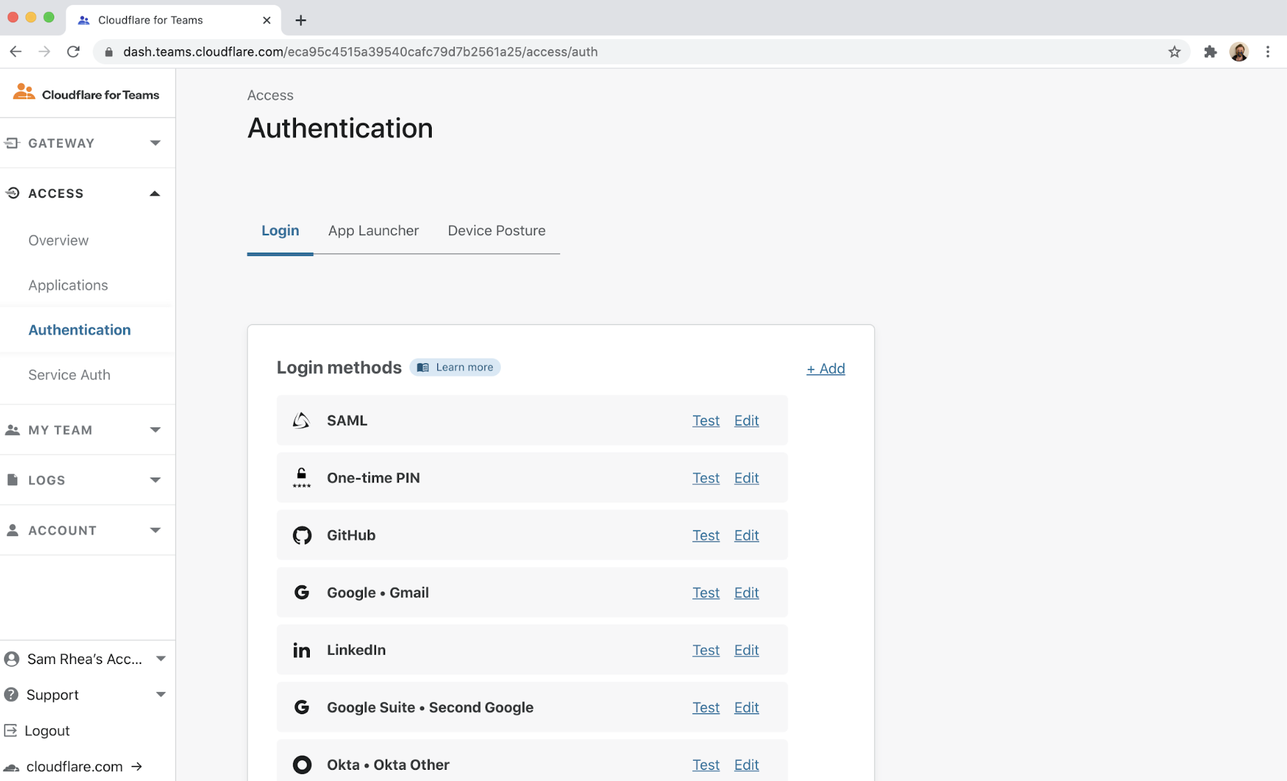 Configure identity-based policies in Cloudflare Gateway