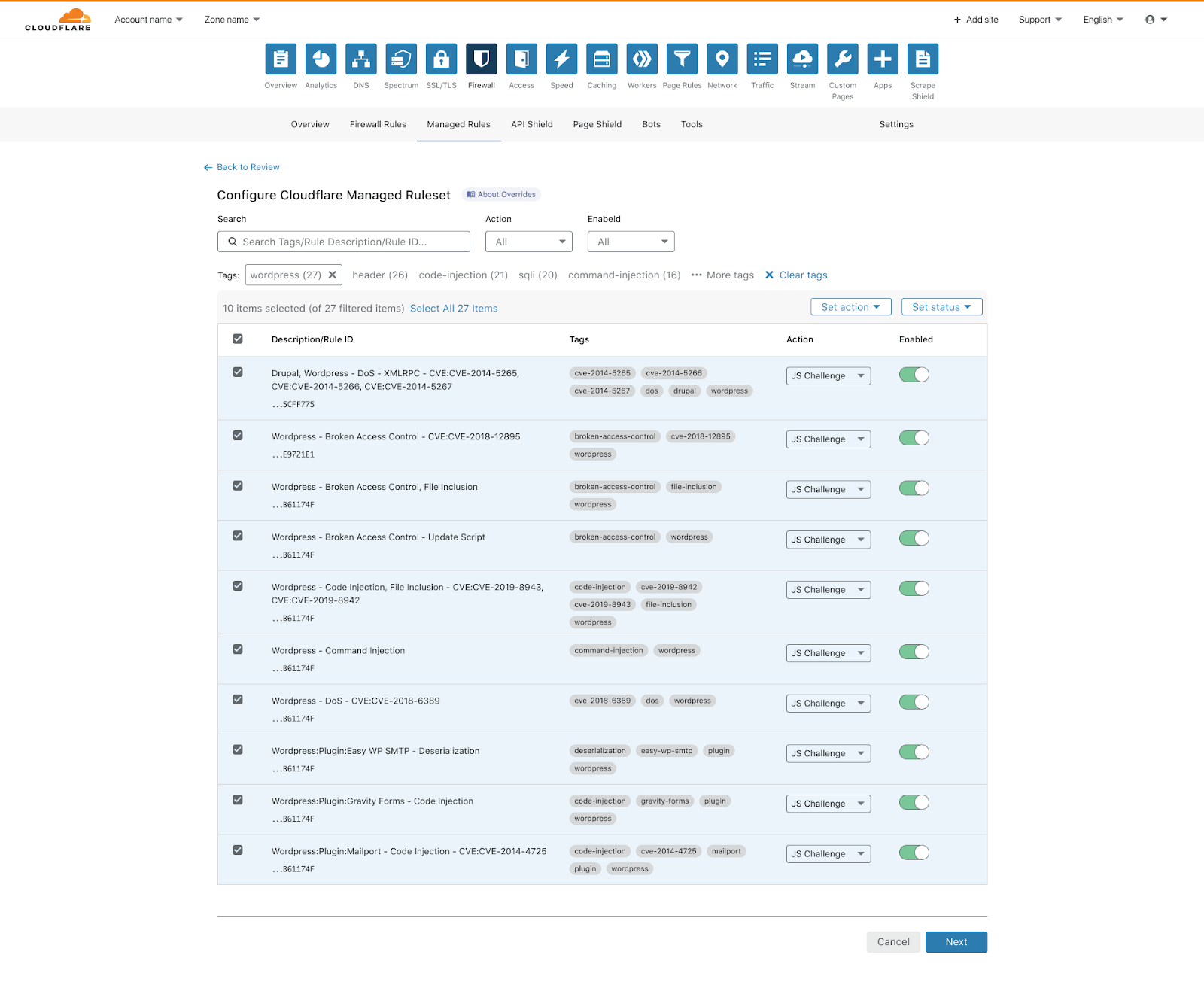 The Cloudflare OWASP Core Ruleset