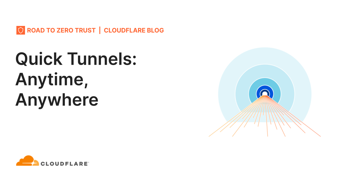 Quick Tunnels: Anytime, Anywhere