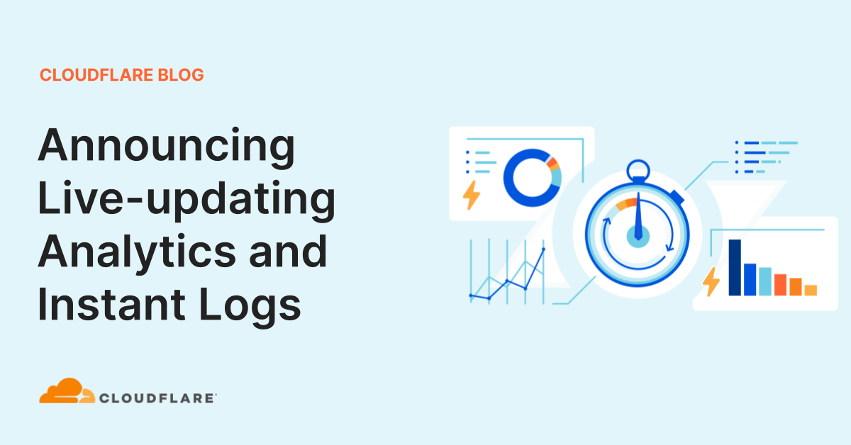 Data at Cloudflare just got a lot faster: Announcing Live-updating Analytics and Instant Logs