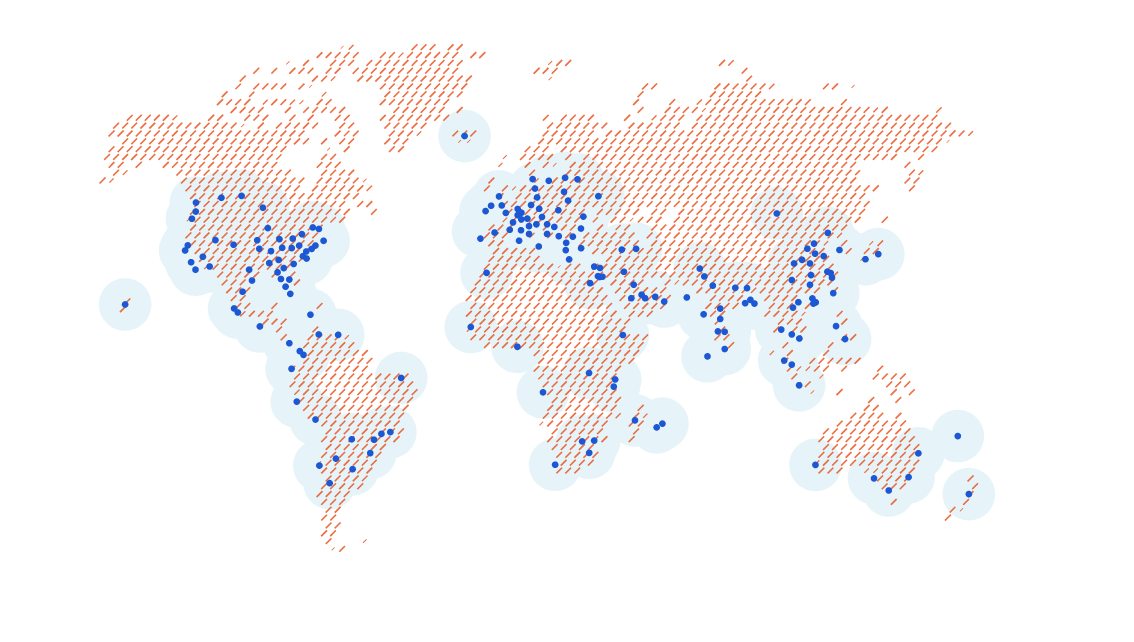 World map of Cloudflare locations
