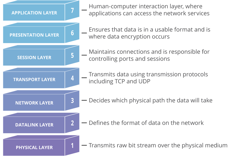 The seven-layered OSI model