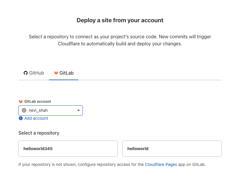 Cloudflare Pages now offers Gitlab support