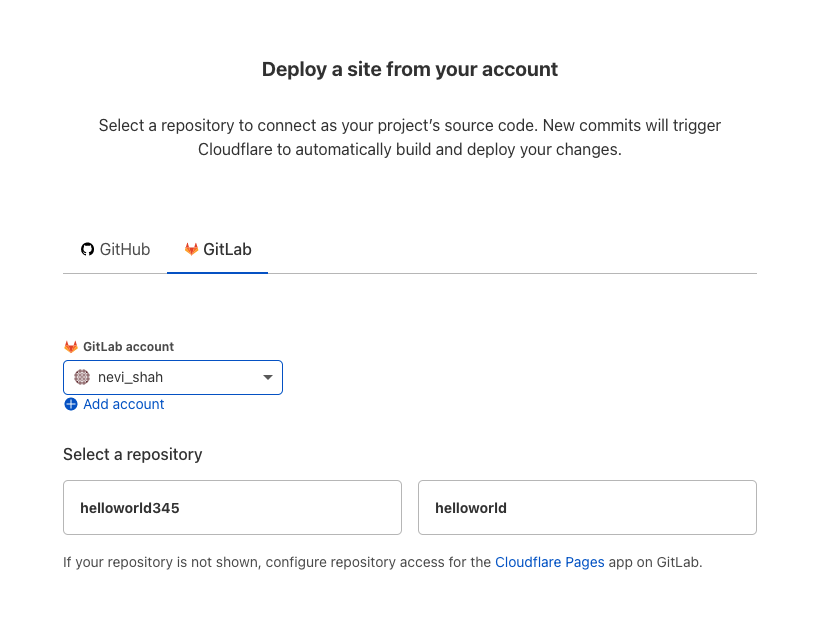 Cloudflare Pages now offers GitLab support