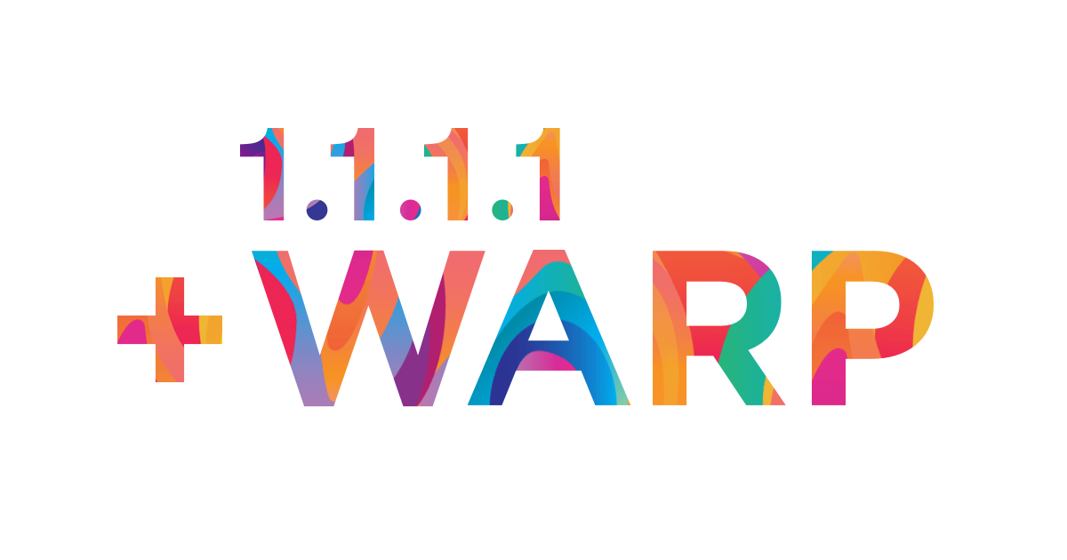 colorful Cloudflare 1.1.1.1 + WARP logo