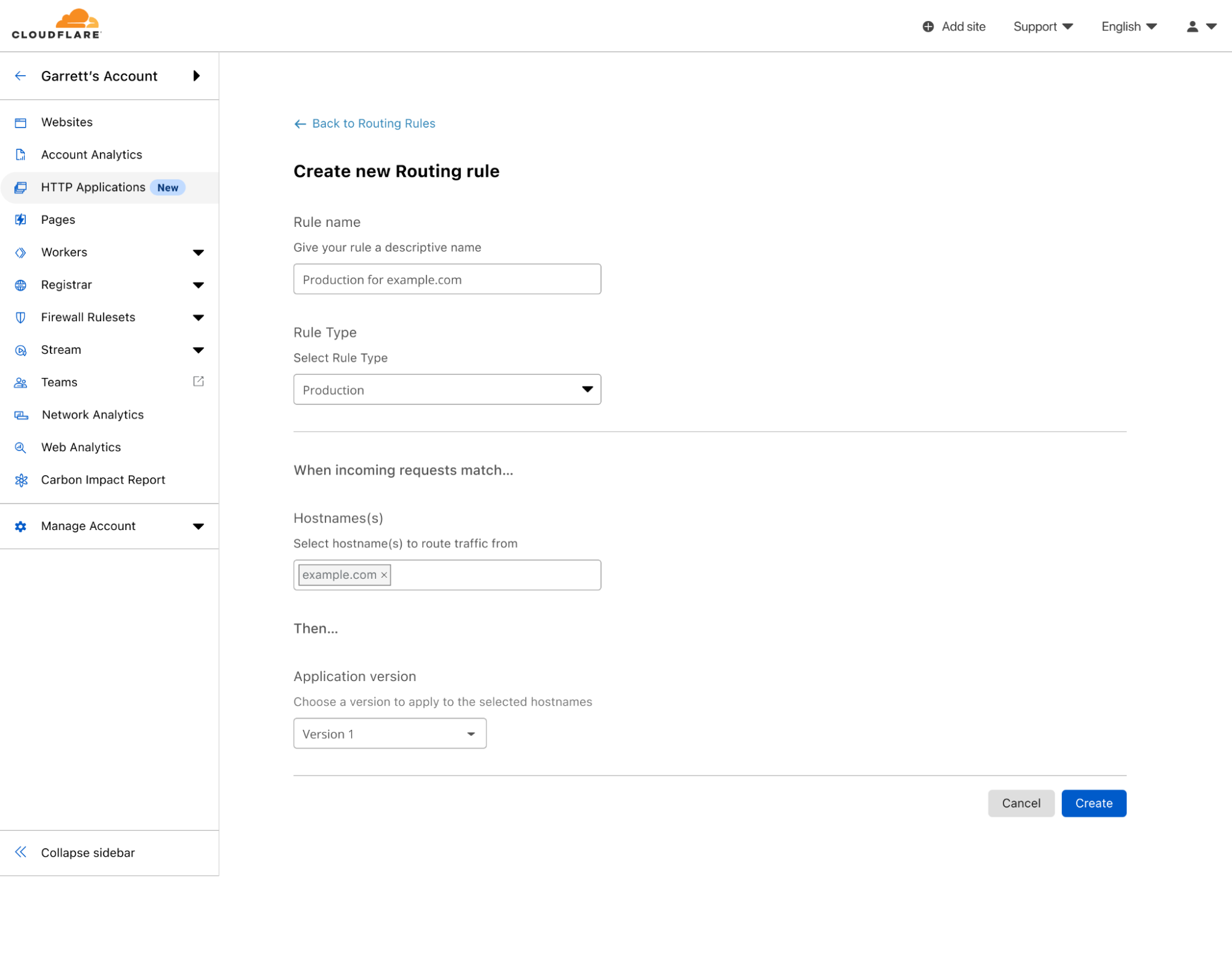 Routing rules