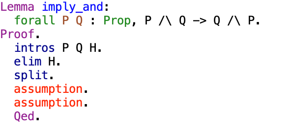 Screenshot of the code implementing our lemma and proof in Coq.