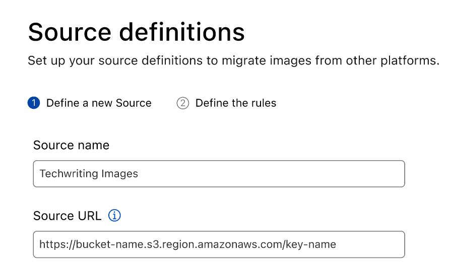 creating a source definition