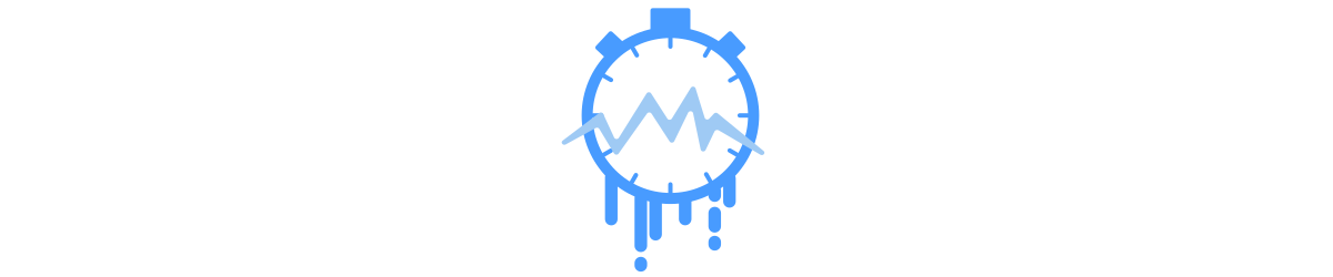 Hertzbleed logo, a clock with a frequency signal.