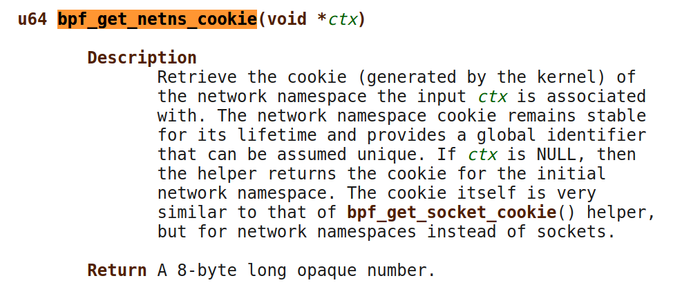 bpf_get_netns_cookie manual page