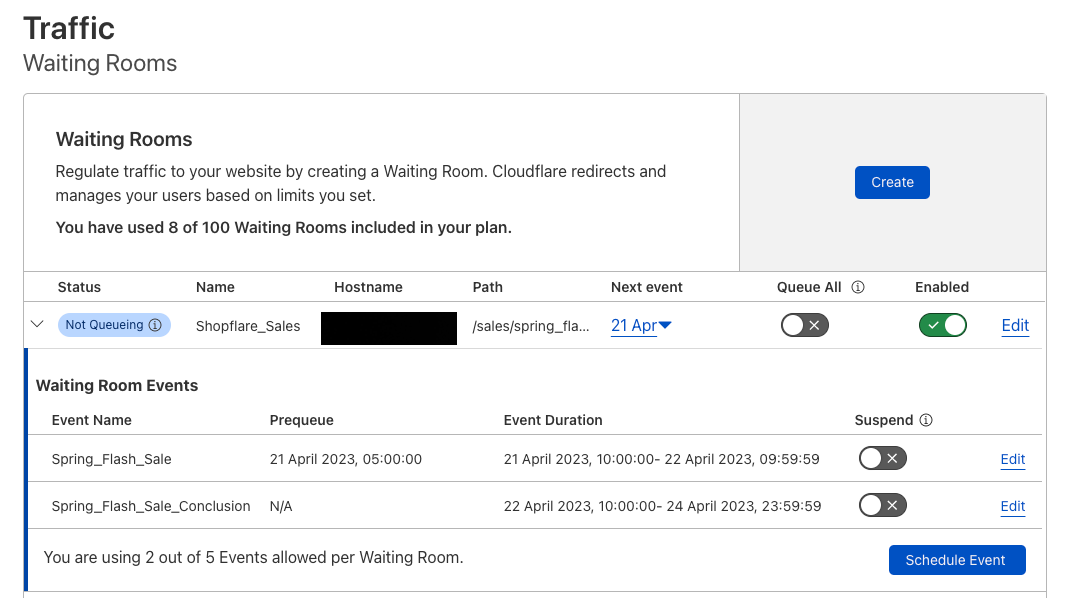 Waiting Room Event Scheduling protects your site during online events