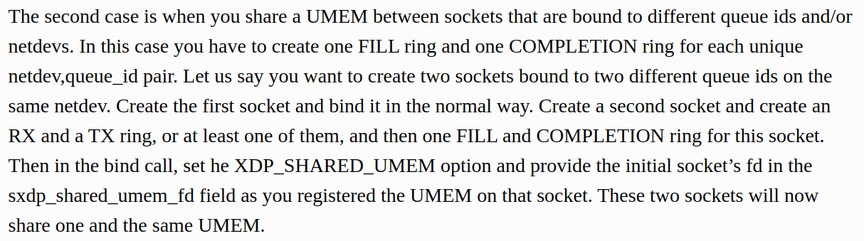 shared UMEM use case documentation