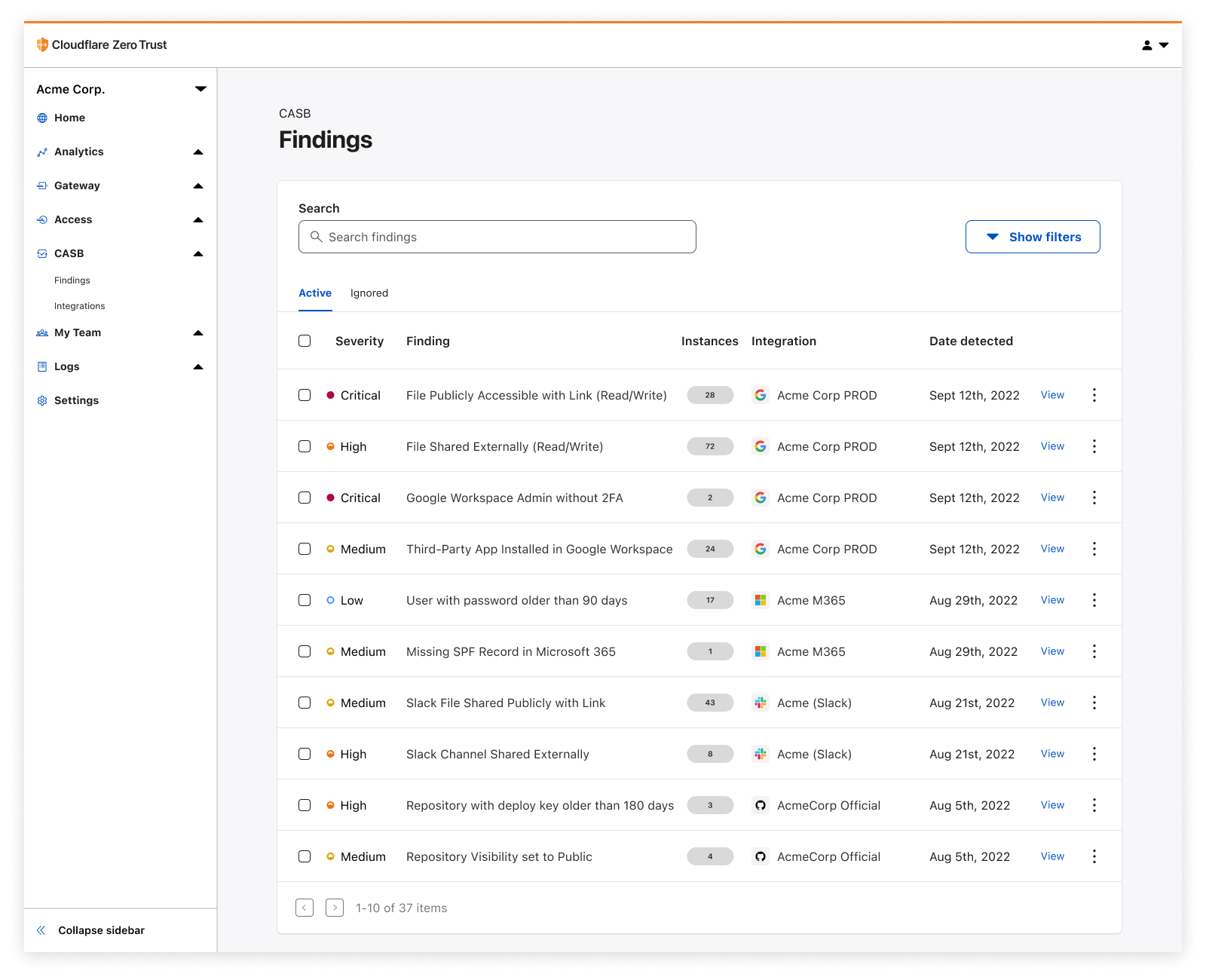 Detect security issues in your SaaS apps with Cloudflare CASB