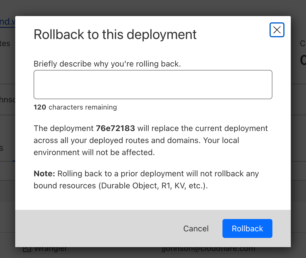 Introducing Rollbacks for Workers Deployments