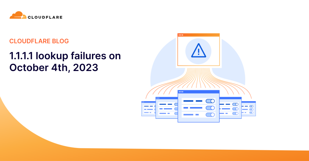 1.1.1.1 lookup failures on October 4th, 2023
